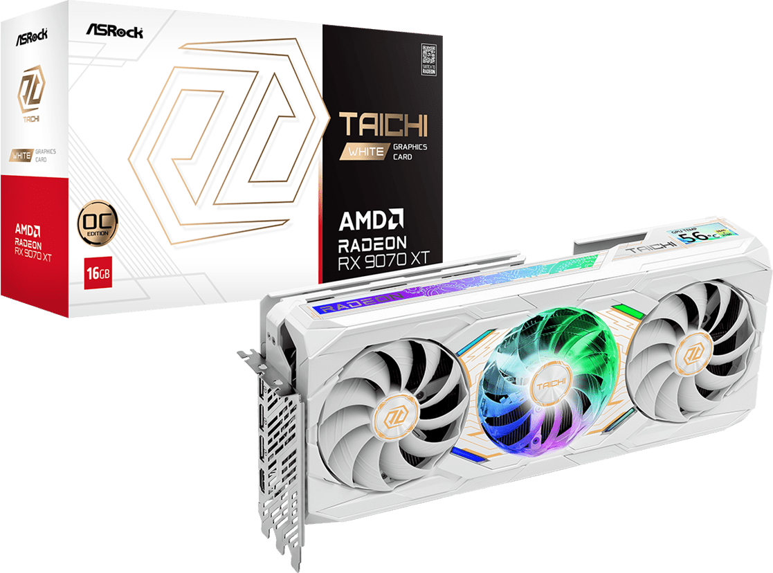 ASRock AMD Radeon RX 9070 XT Taichi White 16GB OC: beste prijs