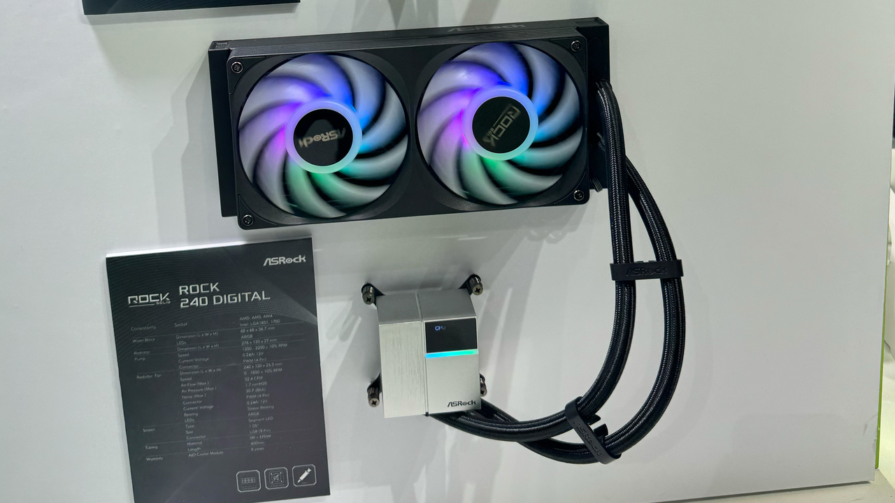ASRock AIO cooler Rock 240 has a screen of only 1.05"