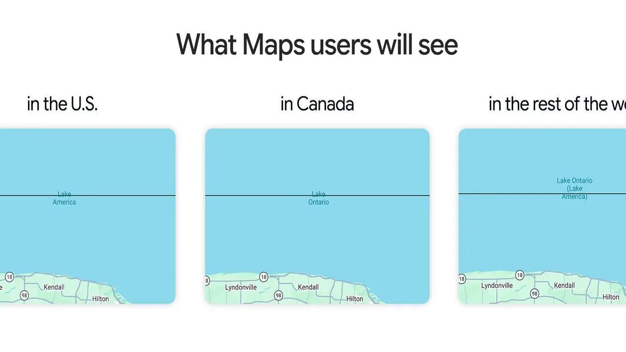 Google Maps verandert naam Lake Ontario, behalve in Canada