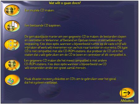 HP 9110i software menu