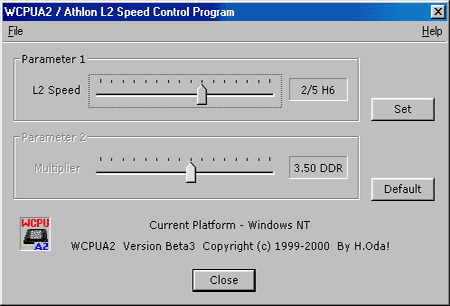 Athlon L2 Speed Control Program Screenshots
