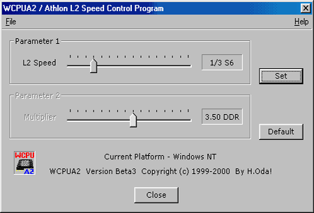 Athlon L2 Speed Control Program Screenshots