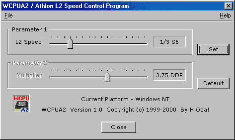 WCPUA2 Athlon L2 speed control 