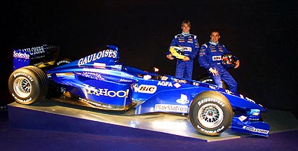 Prost AP03 formule 1 kar met Yahoo banner