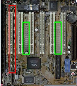 Asus P3V4X slots