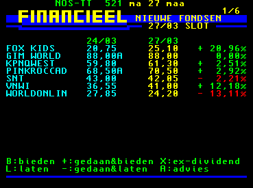 World online koers 27-3