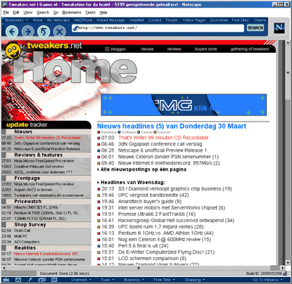 Netscape 6 preview 1 op Tweakers.net
