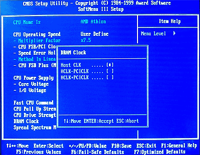 Abit KA7 review: BIOS DRAM Clock