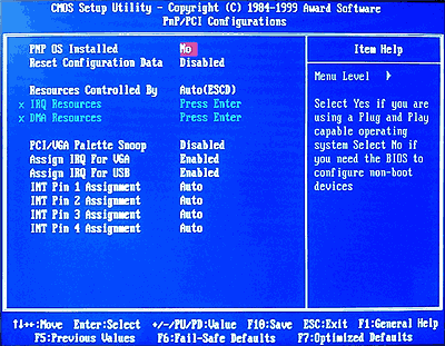 Abit KA7 review: PnP/PCI Configurations