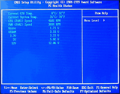 Abit KA7 review: PC Health Status
