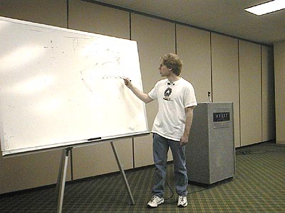 John Carmack tijdens Razer-GPL workstop