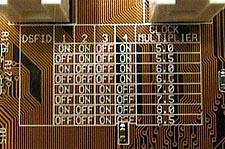 Asus A7V multiplier settings