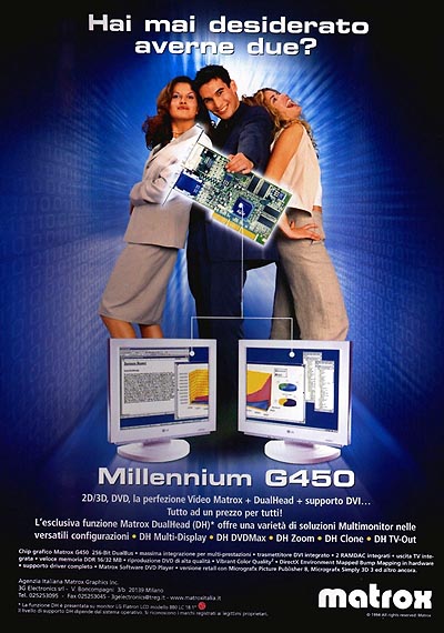 Matrox Millennium G450 advertentie