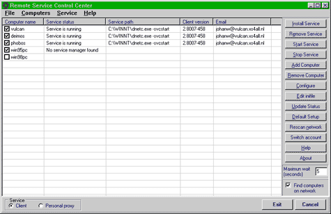Distributed.net remote tool screenshot