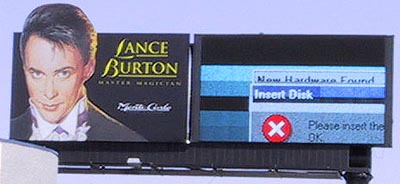 Billboard met Windows foutmelding