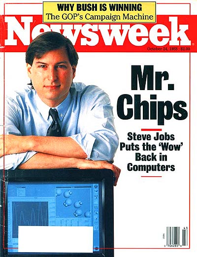 Newsweek cover over NeXT intro, oktober \'88