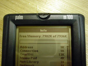 Palm m100 met 8MB