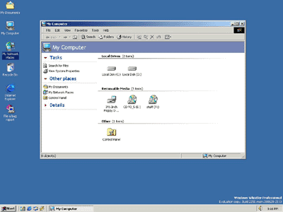 Microsoft Whistler screenshots