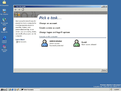 Microsoft Whistler screenshots