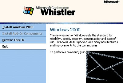 Windows Whistler - Installatie