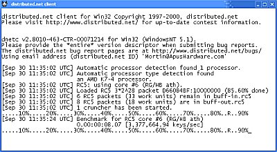 Windows Whistler - Distributed.net