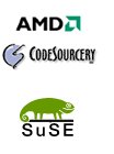 AMD x86-64 linux emulator logotjes