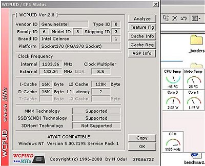 Celeron 2 566@1133 - Wcpuid