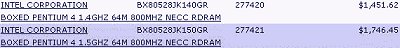 Pentium 4 te koop @ techdata