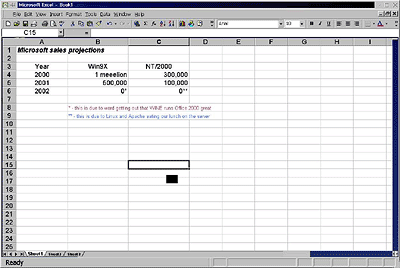 Excel 2000 onder Wine emulator