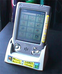 PDA roundup - Casio Cassiopeia EM-500 in cradle