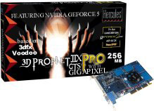 Hercules 3D Prophet IIX Pro Feat. nVidia GeForce5 based on 3dfx Voodoo with Gigapixel technology - boxshot