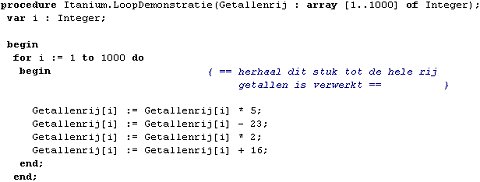 Itanium - Codesample - for loop