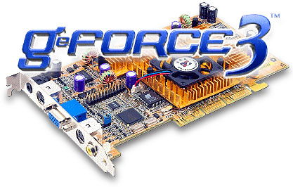 Asus V8200 Deluxe met GeForce3 logo