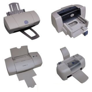 Vier goedkope printers