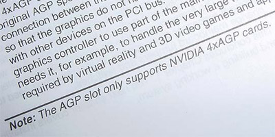AGP slot nVidia only (Elite K7SEM)