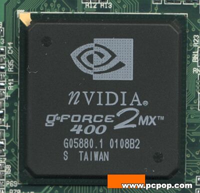 nVidia GeForce2 MX400 chip