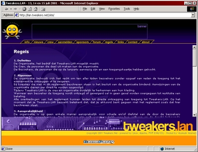 Tweakers.LAN site screenshot