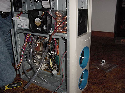 Dual Pentium 3 waterkoeling: work in progress