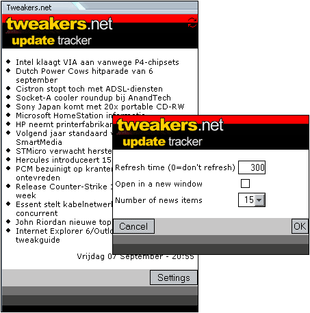 Tweakers.net sidebar