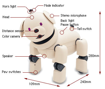 Aibo puppy features