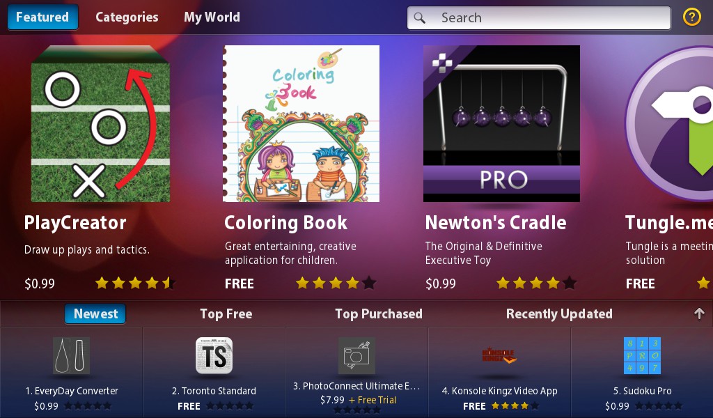 BlackBerry Playbook software