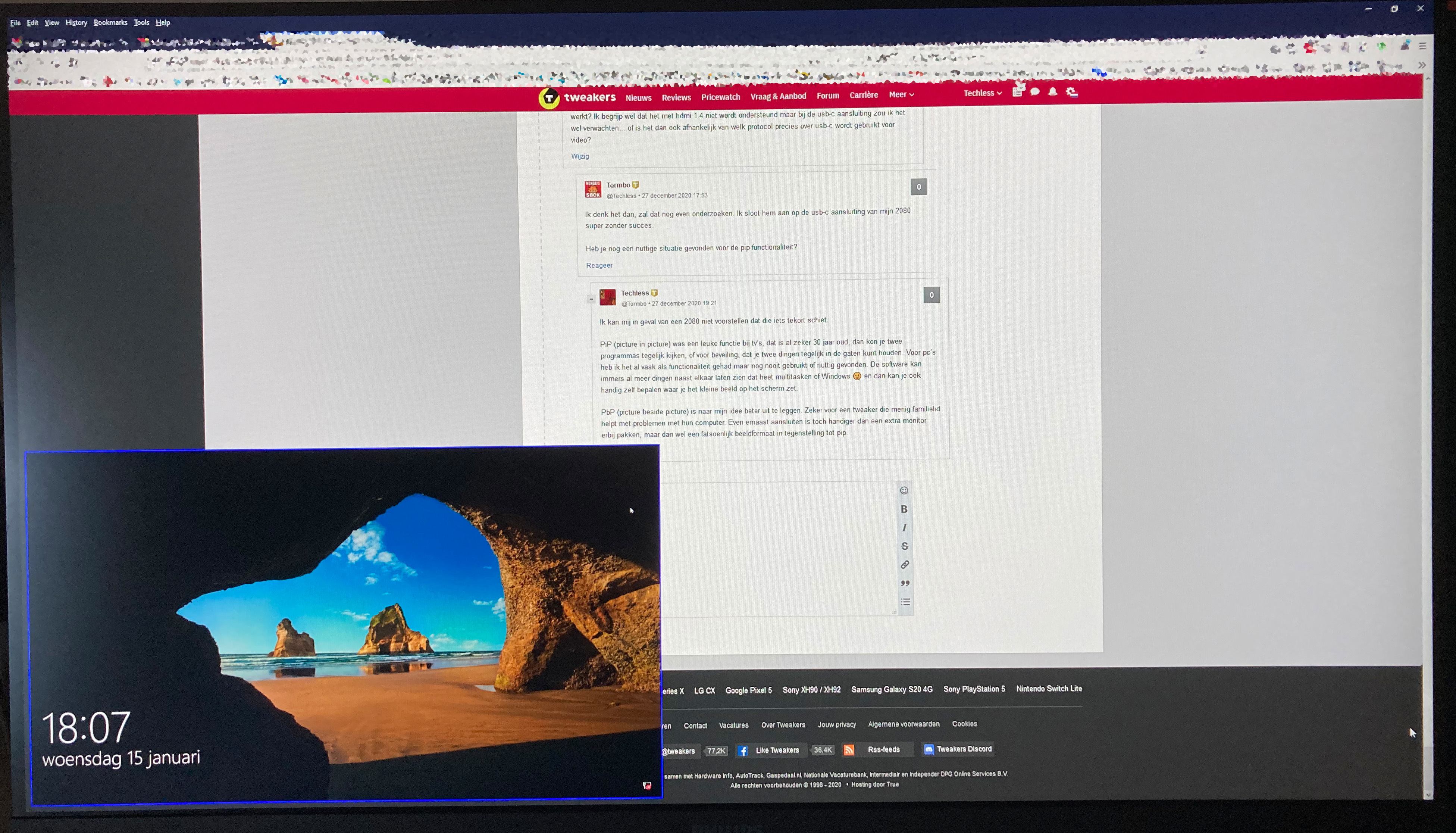 Picture in Picture - groot links onder (zonder OSD)