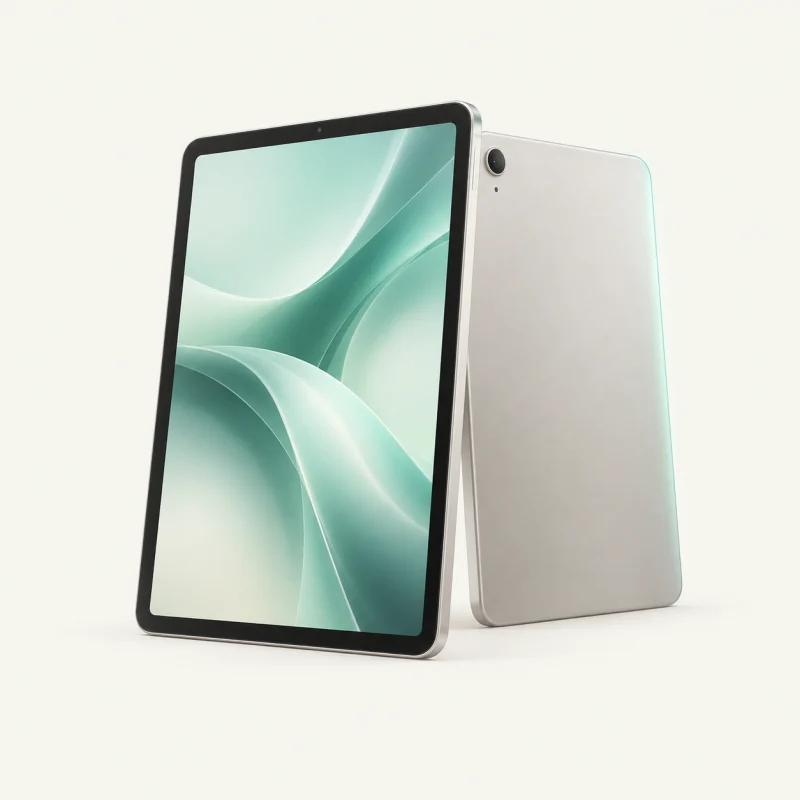 Twee tablets naast elkaar, één van voren en één van achteren