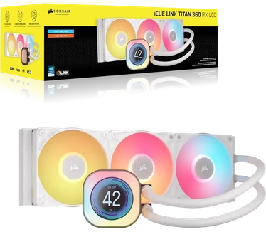 Corsair iCUE Link Titan 360 RX LCD Wit