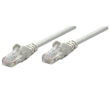 Intellinet Network Patch Cable, Cat6, 0.25m, Grey, CCA (Copper Clad Aluminium), U/UTP (cable unshielded/twisted pair unshielded), PVC, RJ45 Male to RJ45 Male, Gold Plated Contacts, Snagless, Booted