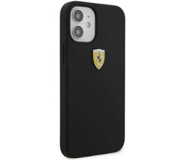 Ferrari SF Silicone Case voor Apple iPhone 12 Mini (5.4") - Zwart Zwart
