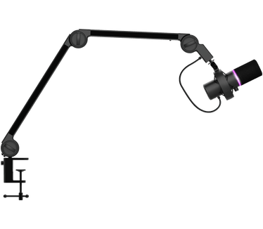 Trust Gaming GXT 255+ Onyx Professionele Microfoon met Arm, Cardioïde Opnamepatroon, Popfilter, USB, LED, voor Podcasten, Streamen, Opnemen, Uitzenden - Zwart