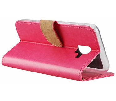 Luxe Lederen Bookcase hoesje voor de Samsung Galaxy A6 2018 - Roze (Samsung Galaxy A6 2018) Roze