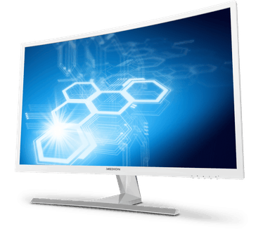 Medion Akoya ® X58322 31,5" Curved LED monitor Aluminium, Wit