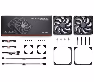 Noctua  NF-A14x25 G2 PWM Sx2-PP chromax.black, 140mm